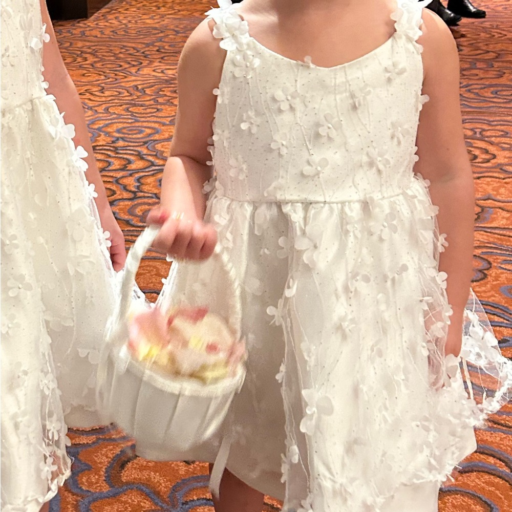 Tulleen Ravine
floral-appliqué dress